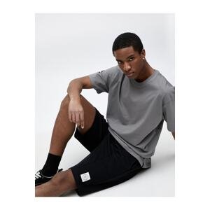 Koton Lace-Up Shorts With Pocket Detail Ribbed Labels.