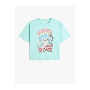 Koton Anime T-Shirt Short Sleeve Printed
