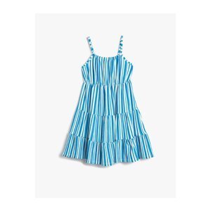 Koton Thin Strappy Tiered Frilly Dress