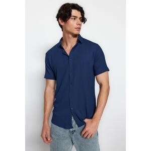 Trendyol Navy Blue Regular Fit Short Sleeve Shirt