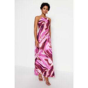 Trendyol Pink Sleeveless Shift/Straight Cut Maxi Lined Woven Dress