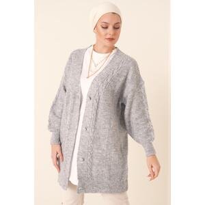 Bigdart 15768 Knitwear Cardigan - Gray