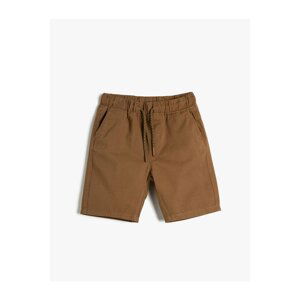 Koton 3skb40027tw Boy's Denim & Canvas Shorts Camel Hair