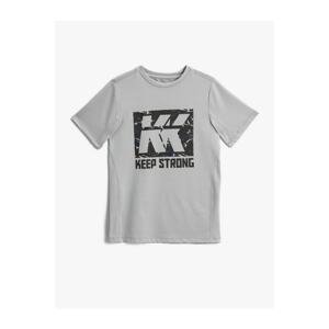Koton Short Sleeve Printed T-Shirt Crew Neck