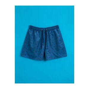 Koton Men's Navy Blue Patterned Shorts