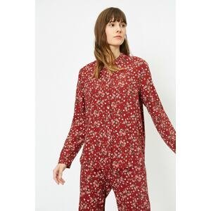 Koton Women's Burgundy Pajama Top