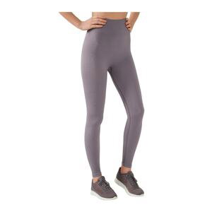 LOS OJOS Women's Anthracite High Waist Seamless Ribbons Contouring Sports Leggings.