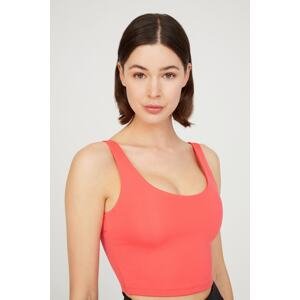 LOS OJOS Coral Lightly Supported Back Detailed Covered Crop Top Bustier