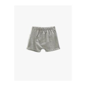 Koton Shorts Kangaroo Pocket Elastic Waist Printed on the Back