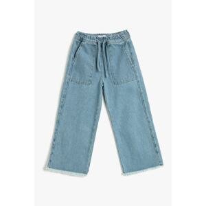 Koton Wide Leg Jeans with Elastic Waist Pockets - Loose Jeans
