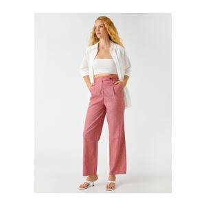 Koton Palazzo Trousers Linen Blended