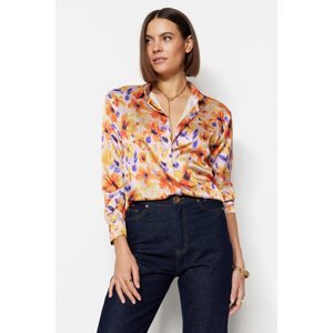 Trendyol Multi Color Floral Satin Woven Shirt