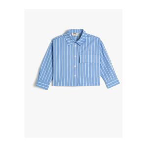 Koton 3skg60098aw Girls' Shirt Blue Striped