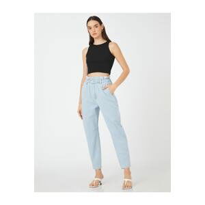 Koton Jeans with Elastic Waist Relaxed Cut High Waist - Baggy Jean