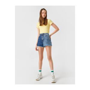 Koton High Waist Denim Shorts