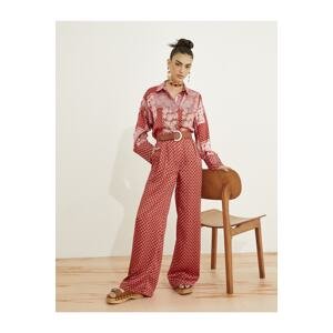 Koton Pleated Palazzo Trousers With Pocket