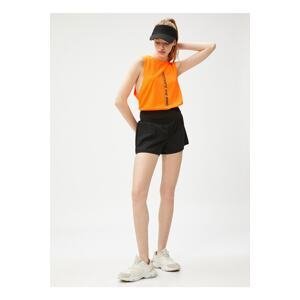 Koton Crew Neck Women's Plain Neon Orange Blouse
