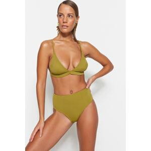 Trendyol Green Triangle High Waist Two-piece Bikini Set
