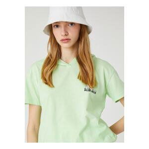 Koton Crew Neck Plain Mint Women's T-shirt 3sal10075k
