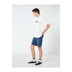 Koton Oversize Denim Shorts Pocket Detailed Buttoned Cotton