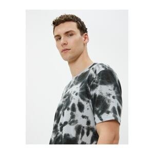 Koton Motto Printed T-Shirt Abstract Look Detailed Crew Neck Cotton