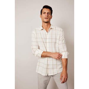 DEFACTO Modern Fit Woven Plaid Long Sleeve Shirt