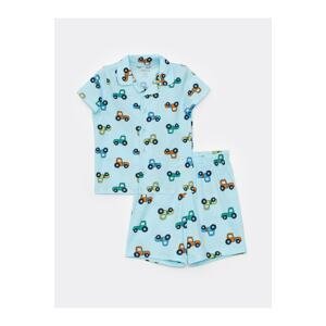 LC Waikiki Polo Collar, Short Sleeved Baby Boy Pajamas Set
