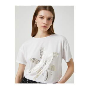 Koton 3sak50017ek Women's T-shirt Off-White