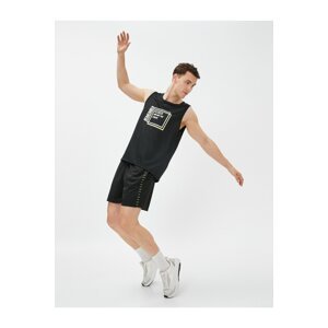 Koton Sport Shorts Waist with Lace-Up, Stripe Print, Pocket Detail.