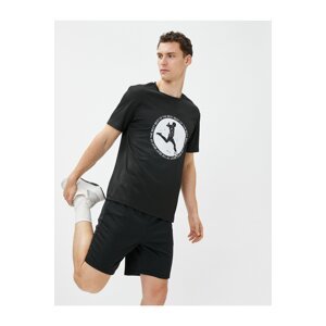 Koton Sports T-Shirt with Football Printed Crew Neck Short Sleeved