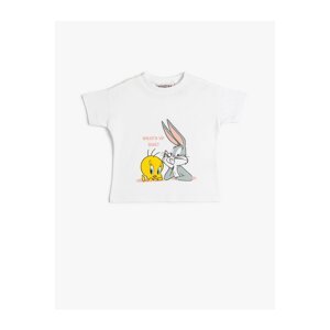 Koton Tweety And Bugs Bunny T-Shirt Licensed Printed Short Sleeve Cotton