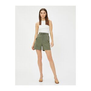 Koton Cargo Shorts Modal Blend Pocket Tied Waist