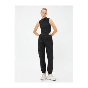 Koton Cargo Trousers with Pocket Detail, Stopper and Elastic Waist