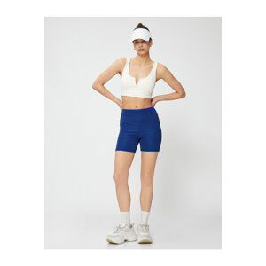 Koton Ebru Şallı Loves Sport - Short Biker Tights with Stitching Detail