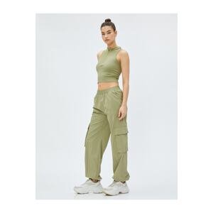 Koton Parachute Pants with Elastic Waist, Large Pocket Detailed.