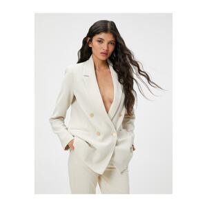 Koton Oversize Blazer Jacket Double Breasted Buttoned