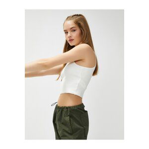 Koton Basic Crop Undershirt Halter Neck Ribbed