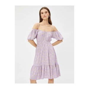 Koton Women's Clothing Dress 3SAK80280EW Lilac Patterned Lilac Patterned