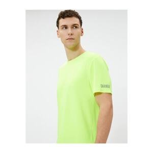 Koton 3sam10111nk Ns3 Neon Yellow Men's Jersey Short Sleeve Crew Neck T-shirt