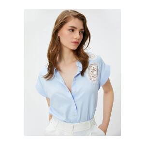 Koton Crochet Knitted Detailed Shirt