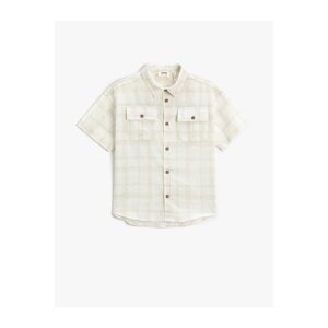 Koton Linen Blend Short Sleeve Shirt With Pocket