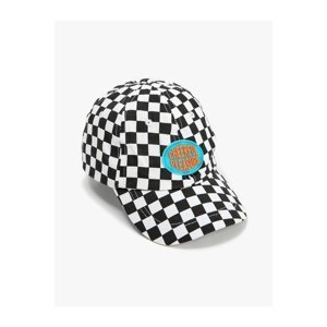 Koton Checkered Cap Hat Label Detail Cotton