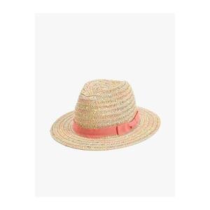 Koton Straw Hat with Bow Detail