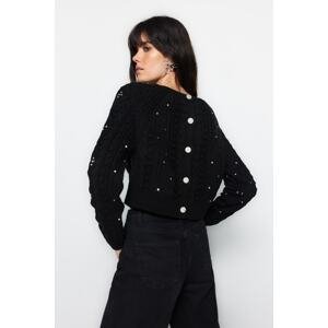 Trendyol Black Reversible Knitwear Sweater-Cardigan