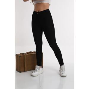 BİKELİFE Women's Black Lycra Leggings Trousers