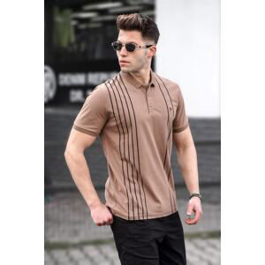 Madmext Men's Polo Neck Brown T-Shirt 5822