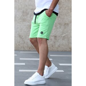 Madmext Torn Detail Green Men's Shorts 4249