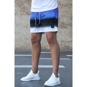 Madmext Color Block Purple Marine Shorts 2955