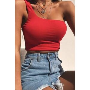 Madmext Mad Girls One Shoulder Red Strap Body Mg325