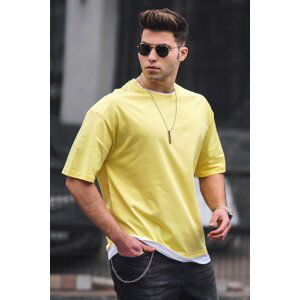 Madmext Men's Oversize Yellow T-Shirt 4978